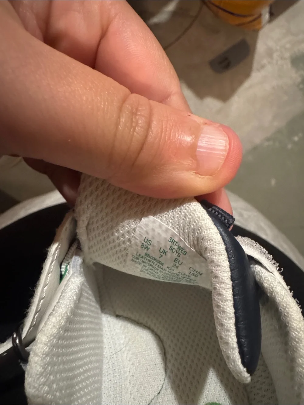 Stride Rite White, Navy & Green Toddler Hook-and-Loop Sneakers